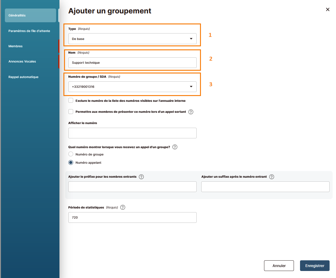 Comment créer un groupement basique